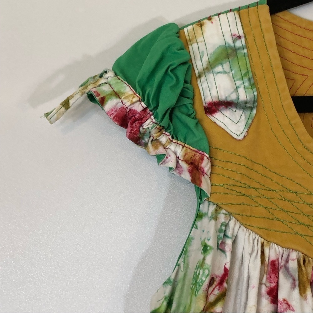 Vintage 60s-70s Multi Tie Dye Muu Muu/Lounge/Beach/Sun Dress - Picture 7 of 11